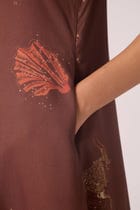 Stad Brown Zodiac Print Shift Dress view 7