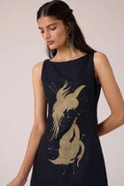 Astra Black Embroidered Maxi Dress view 12