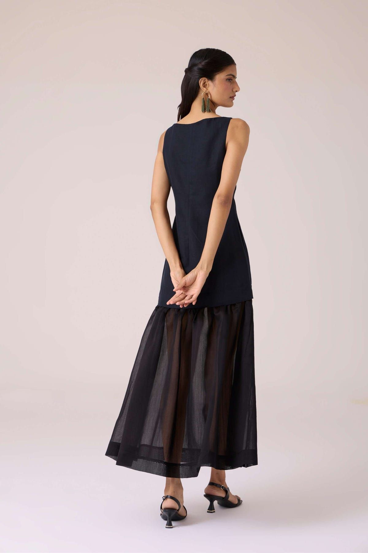 Astra Black Embroidered Maxi Dress - image 13
