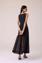 Astra Black Embroidered Maxi Dress view 13