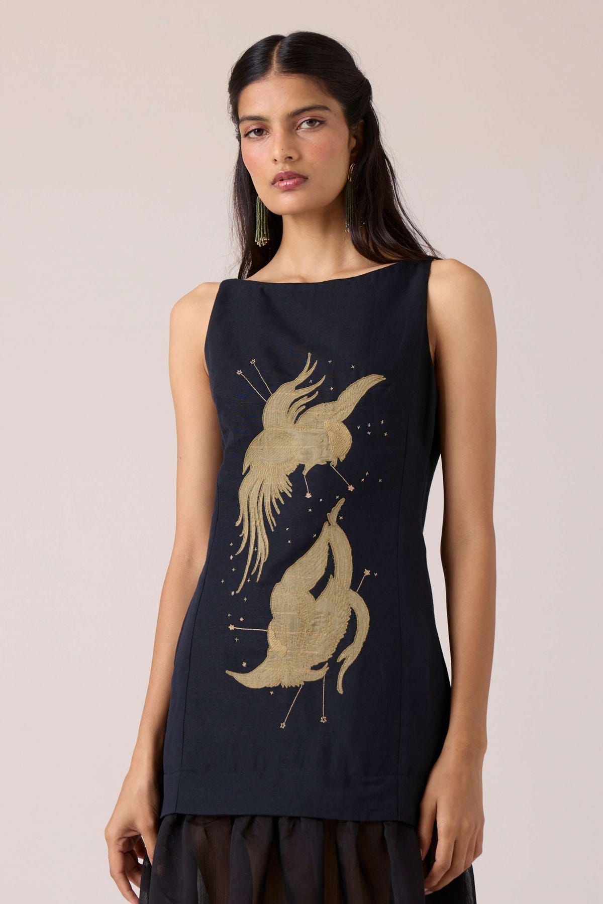 Astra Black Embroidered Maxi Dress - image 4