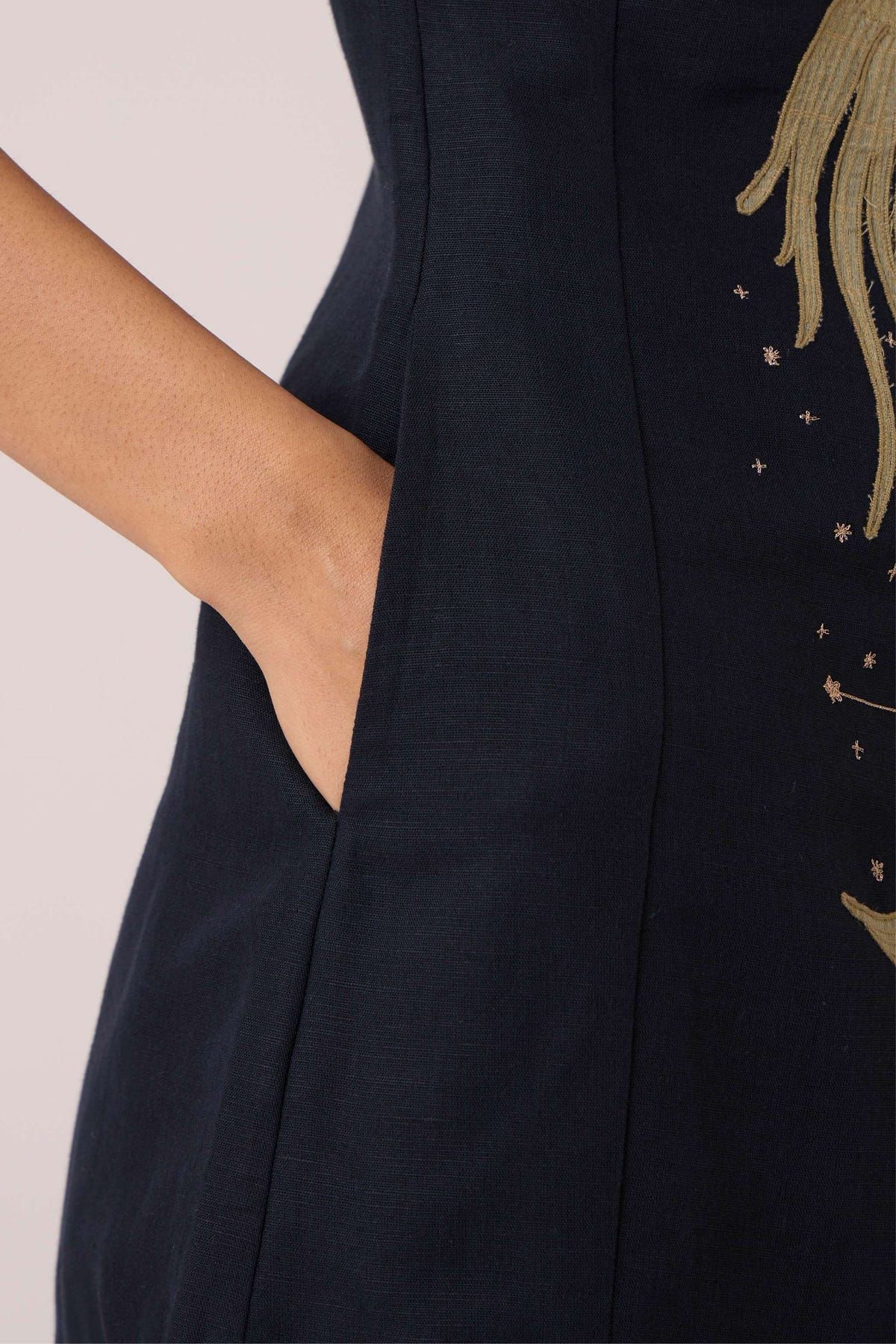 Astra Black Embroidered Maxi Dress - image 8