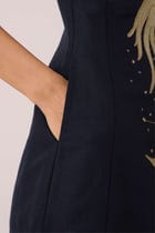 Astra Black Embroidered Maxi Dress view 8