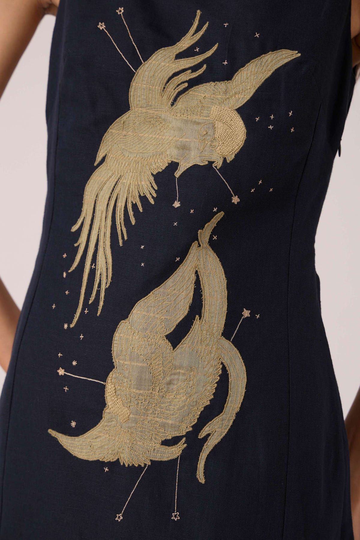 Astra Black Embroidered Maxi Dress - image 10