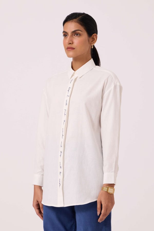 The Summer House — Kerouac Handwoven Embroidered Shirt