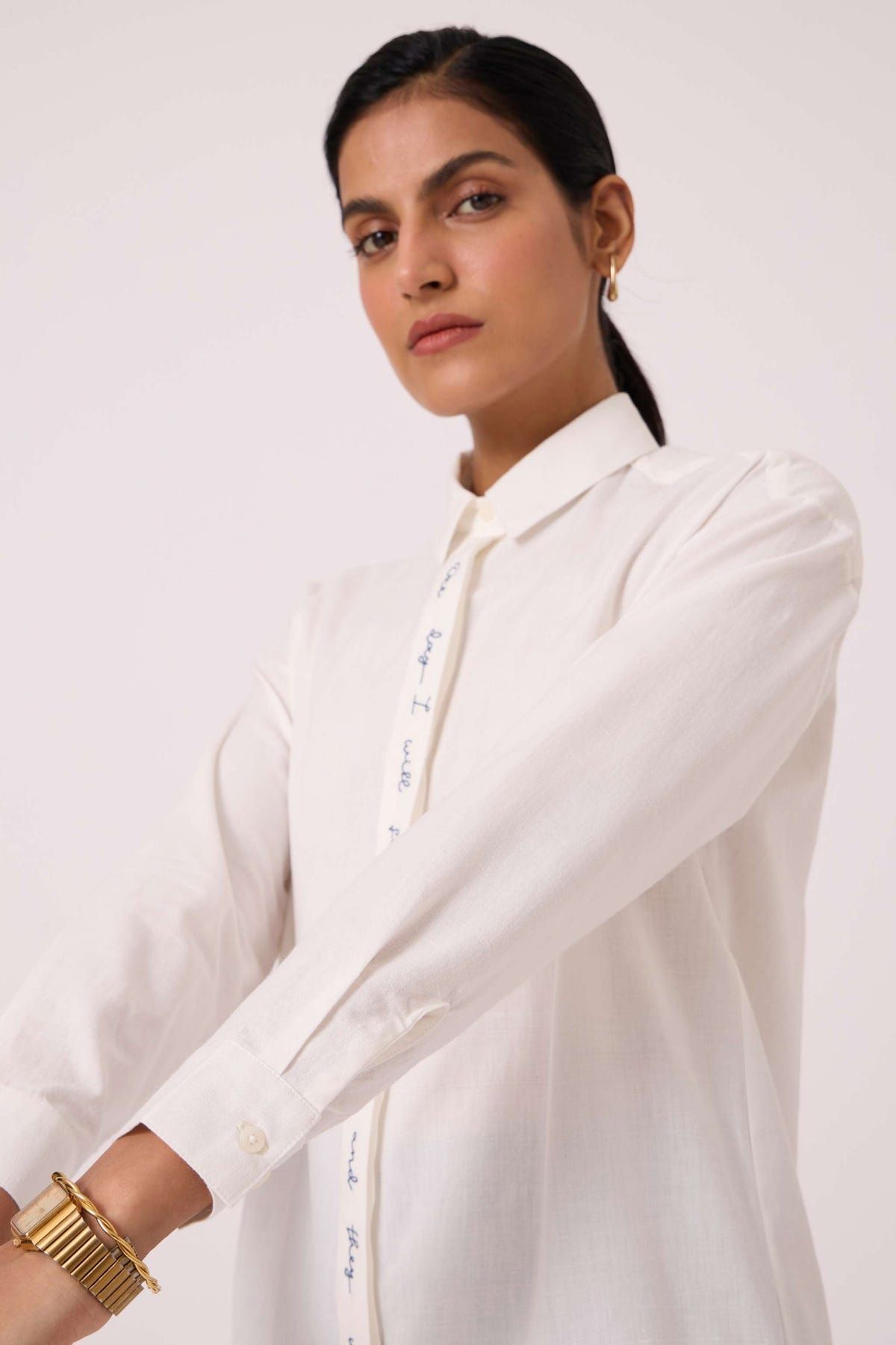 Kerouac Handwoven Embroidered Shirt - image 9