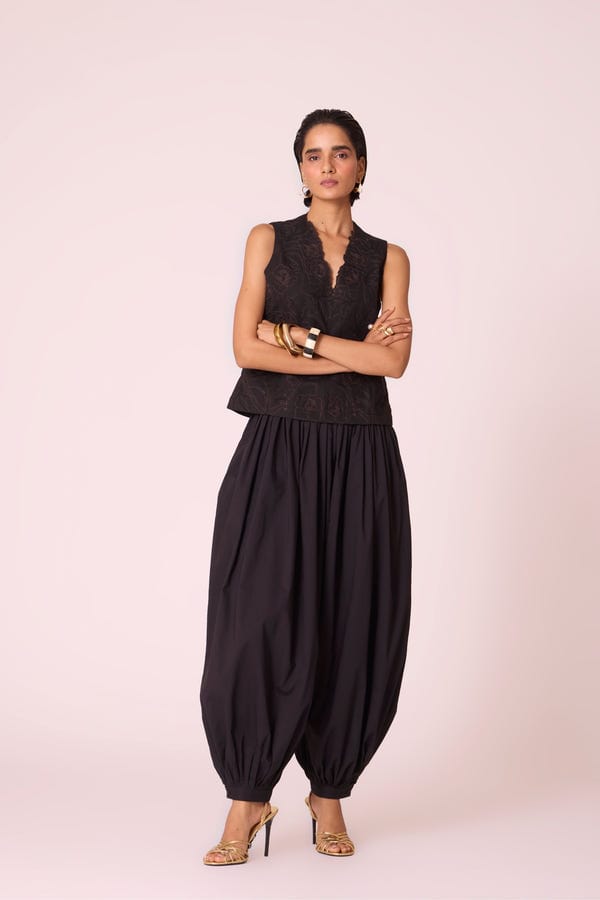 The Summer House — Katya Black Pleated Pants