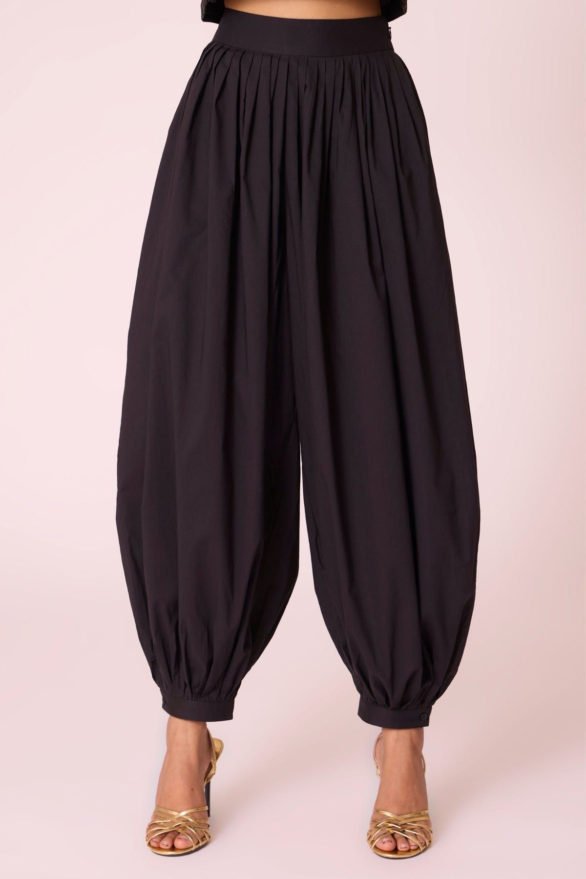 Katya Black Pleated Pants - image 2