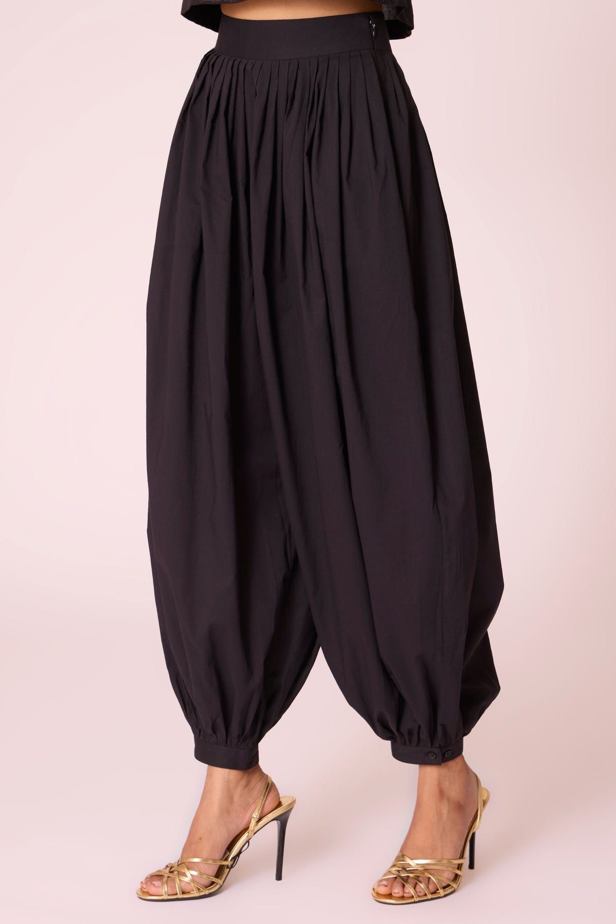 Katya Black Pleated Pants - image 4