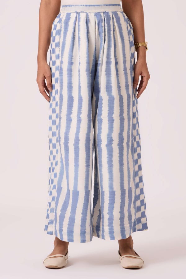 The Summer House — Ivan Blue Striped Ikat Pants