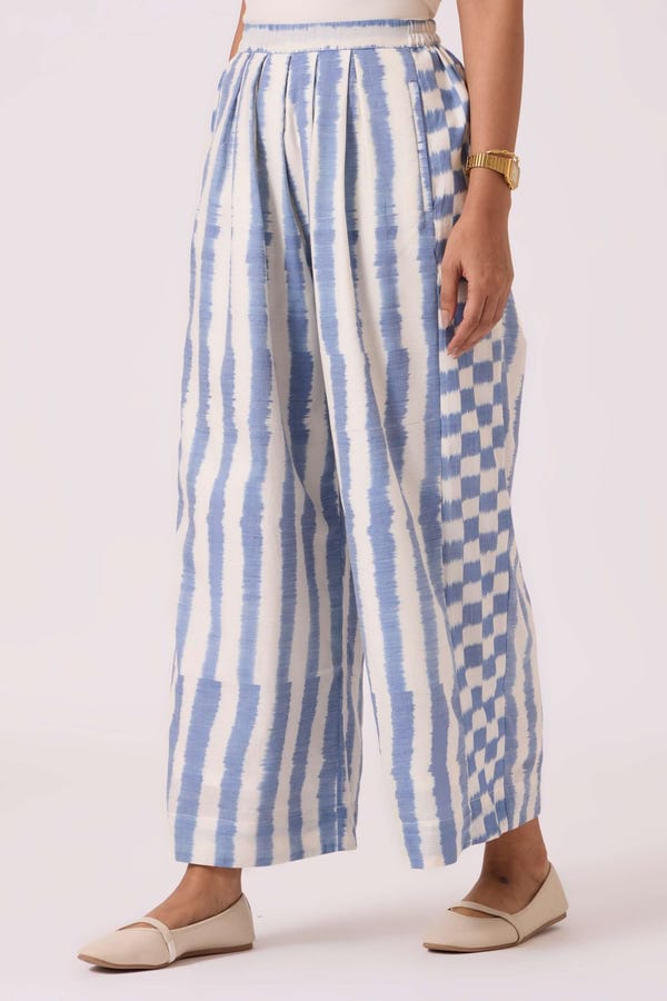 The Summer House — Ivan Blue Striped Ikat Pants