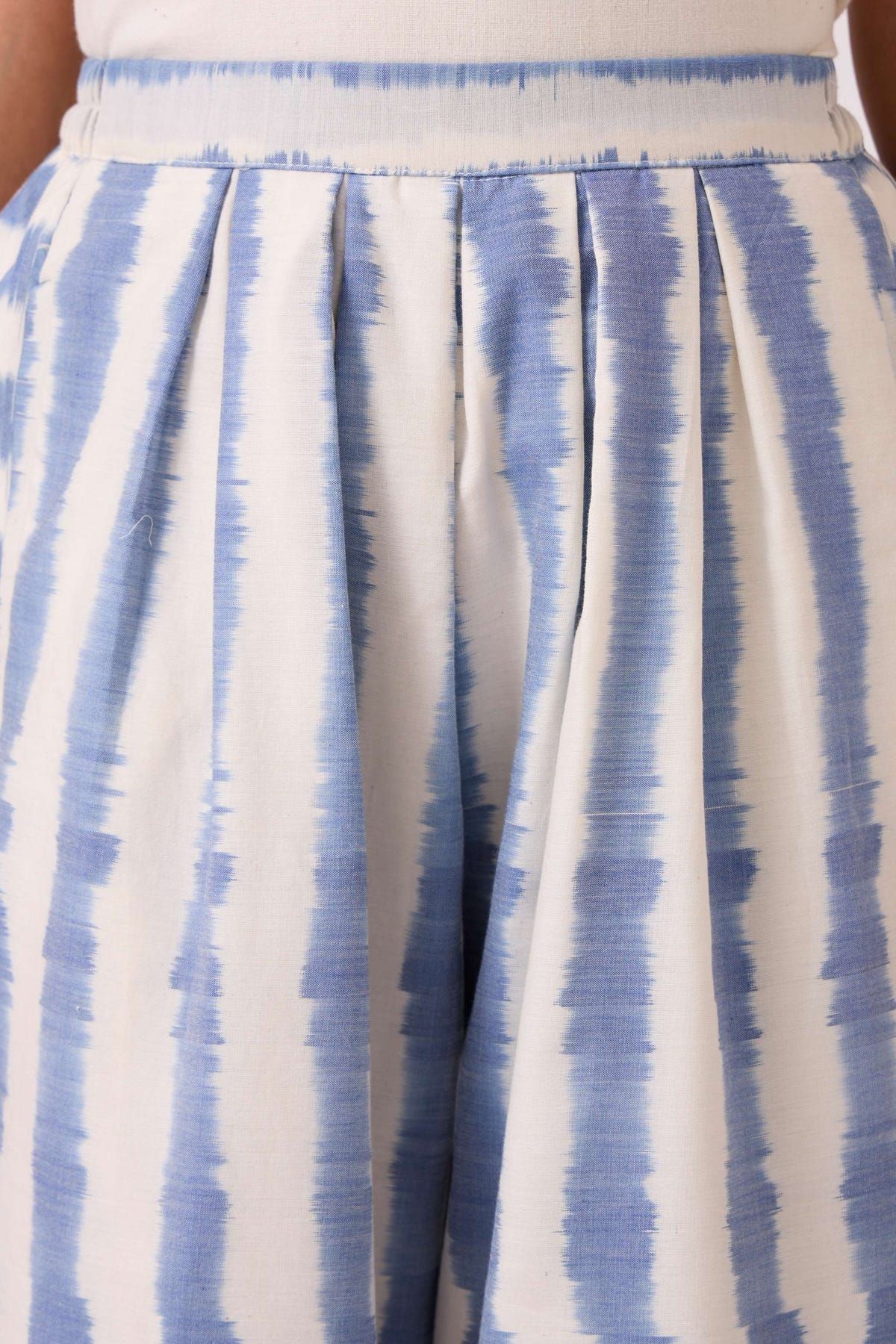 Ivan Blue Striped Ikat Pants - image 4