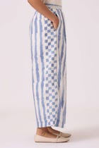 Ivan Blue Striped Ikat Pants view 7