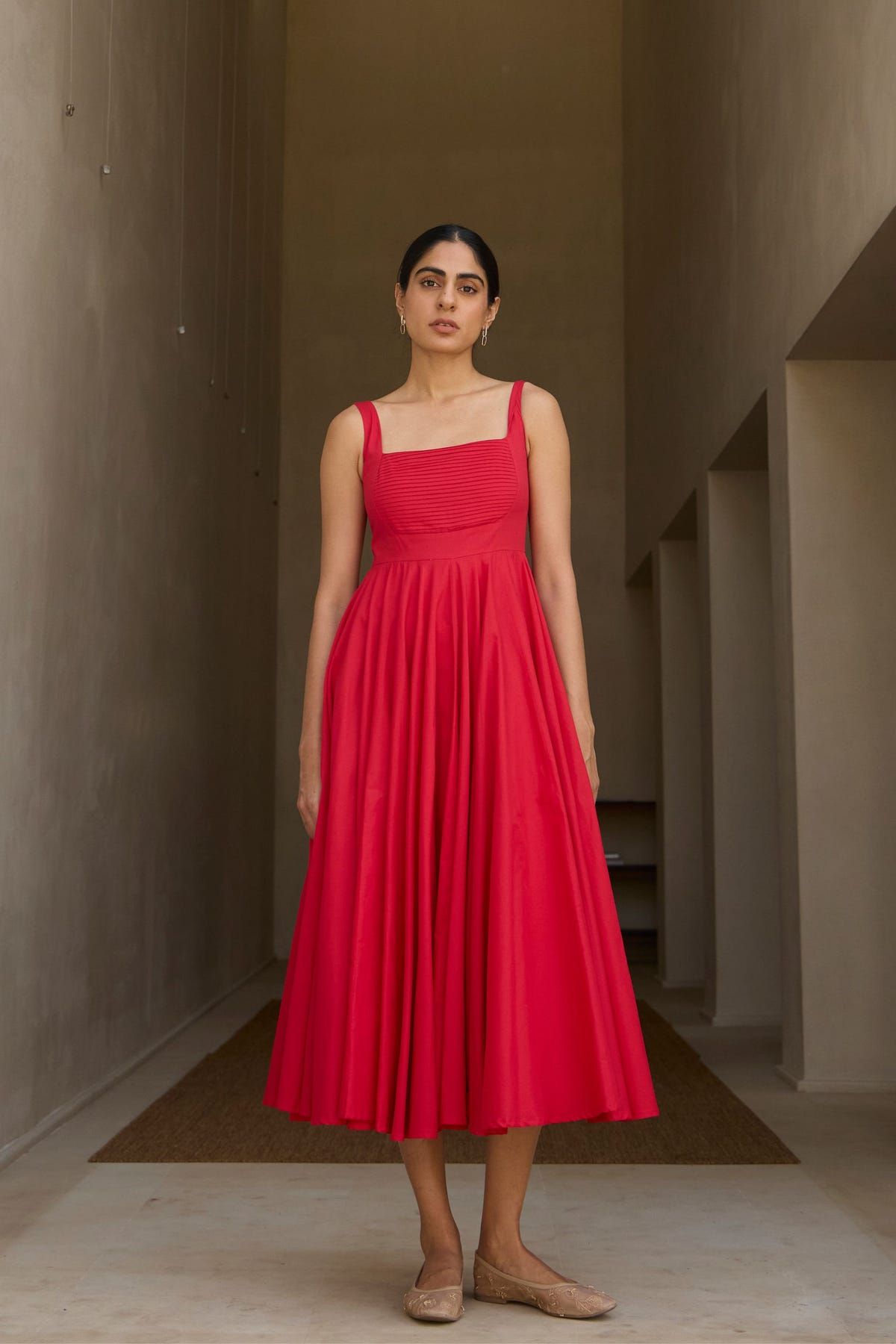 Manoor Red Organic Cotton Dress - image 2