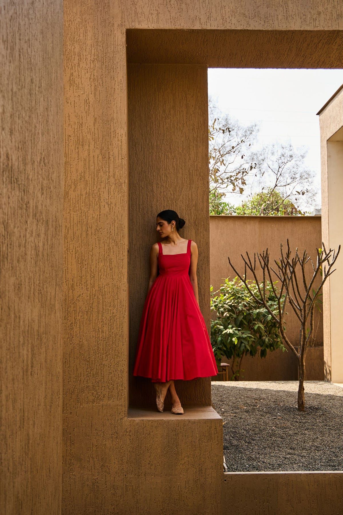 Manoor Red Organic Cotton Dress - image 7