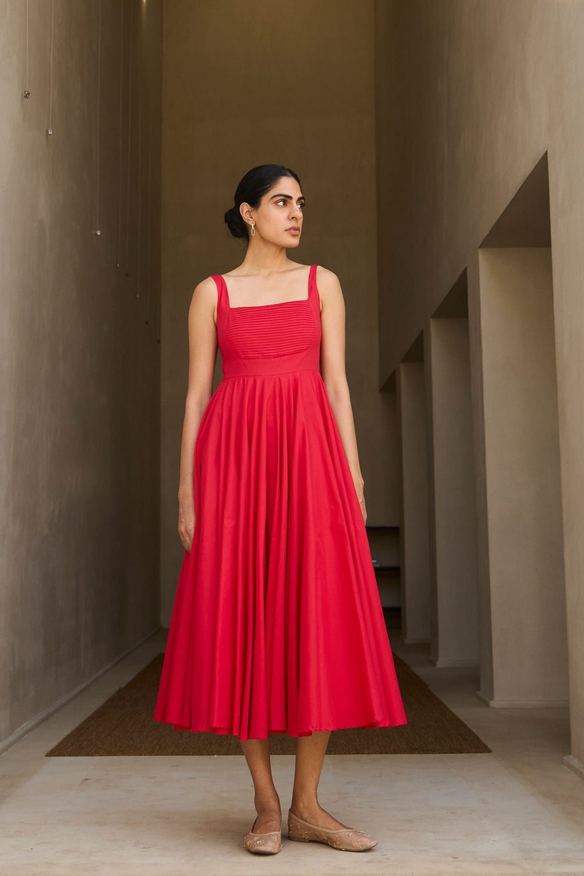 Manoor Red Organic Cotton Dress - image 10