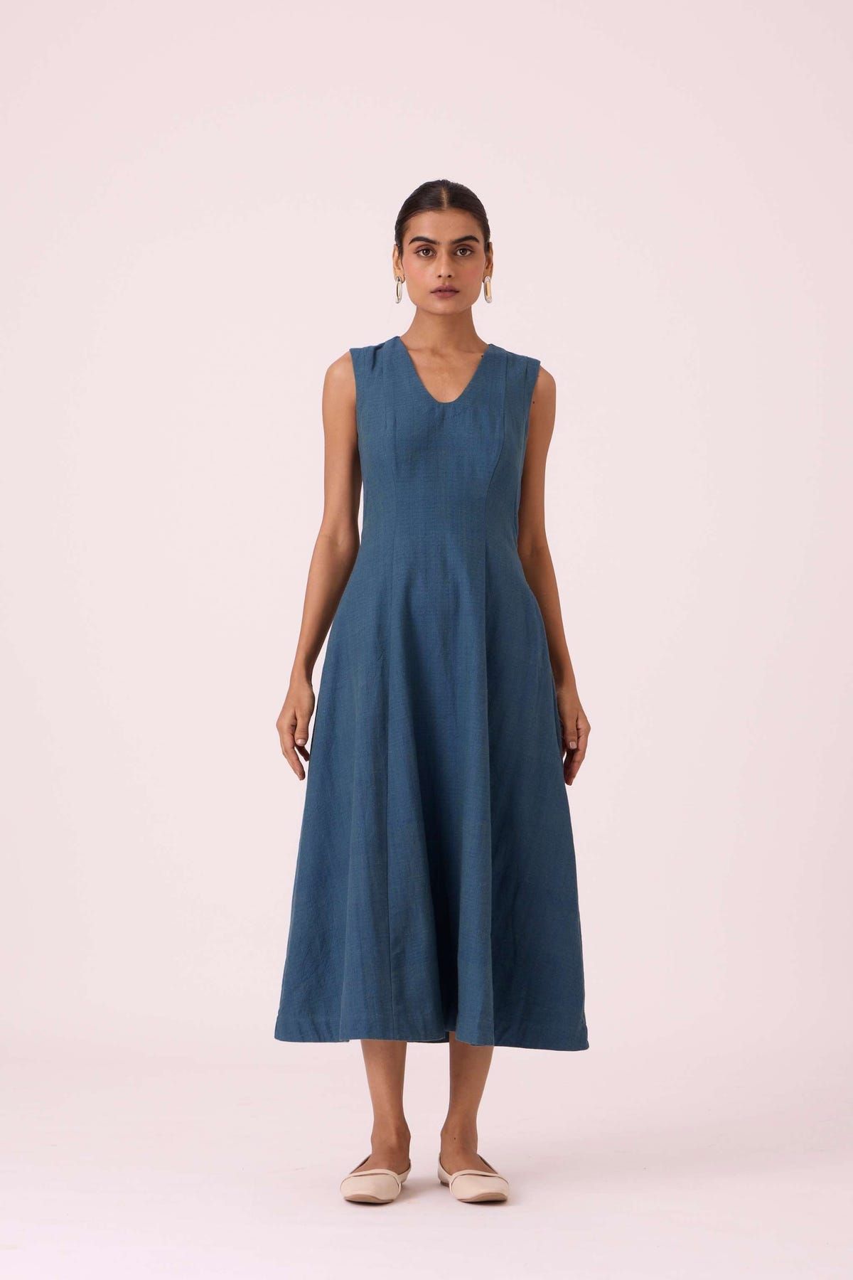 Emy Blue Handwoven Dress - image 1
