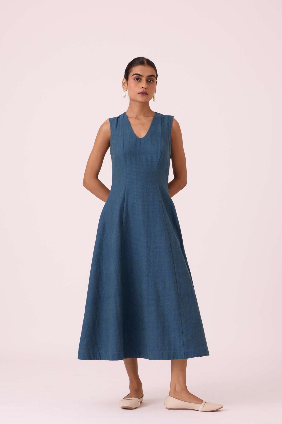 Emy Blue Handwoven Dress - image 11