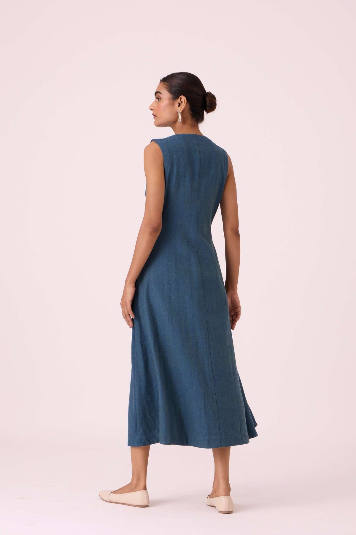 Emy Blue Handwoven Dress - image 13
