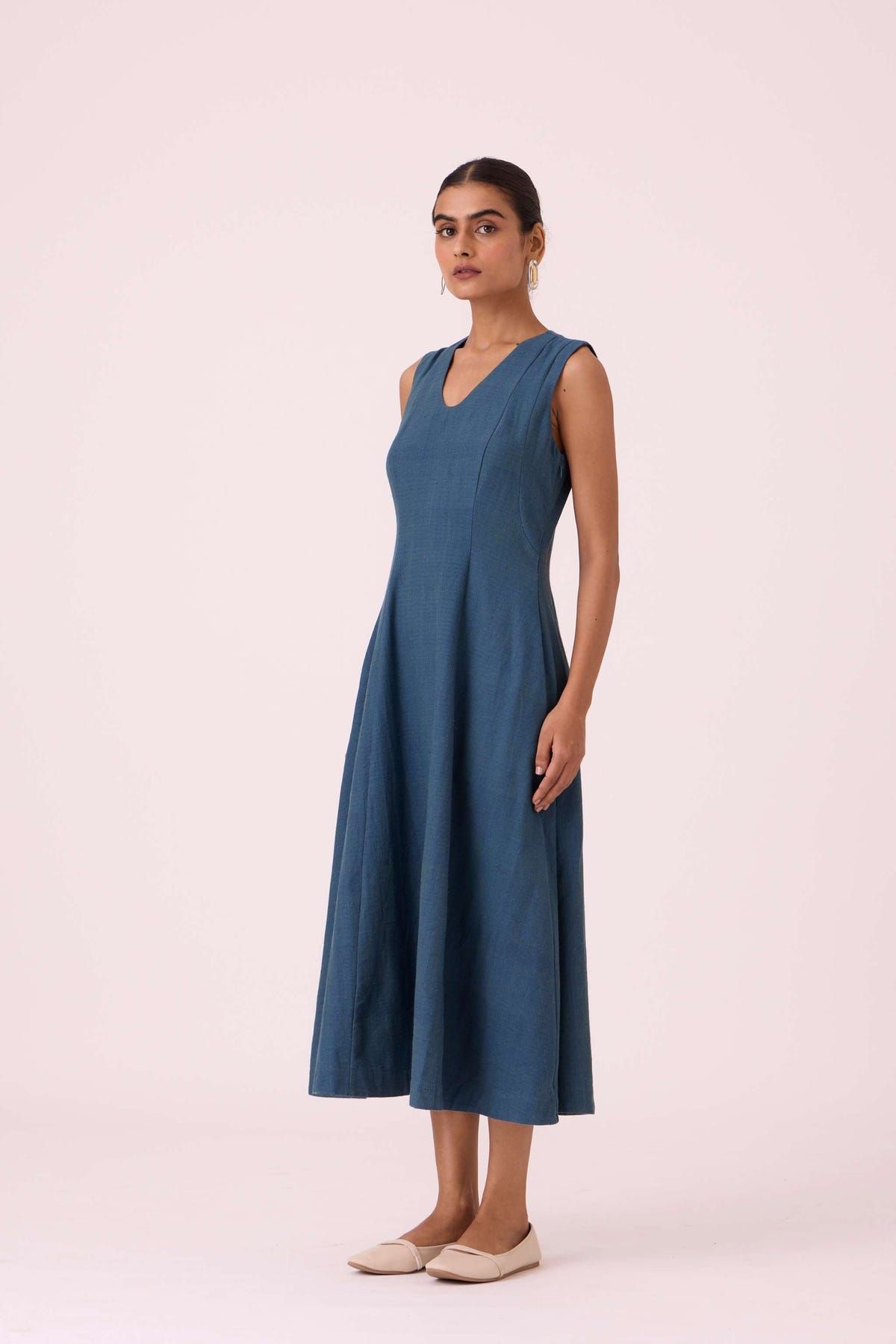 Emy Blue Handwoven Dress - image 2