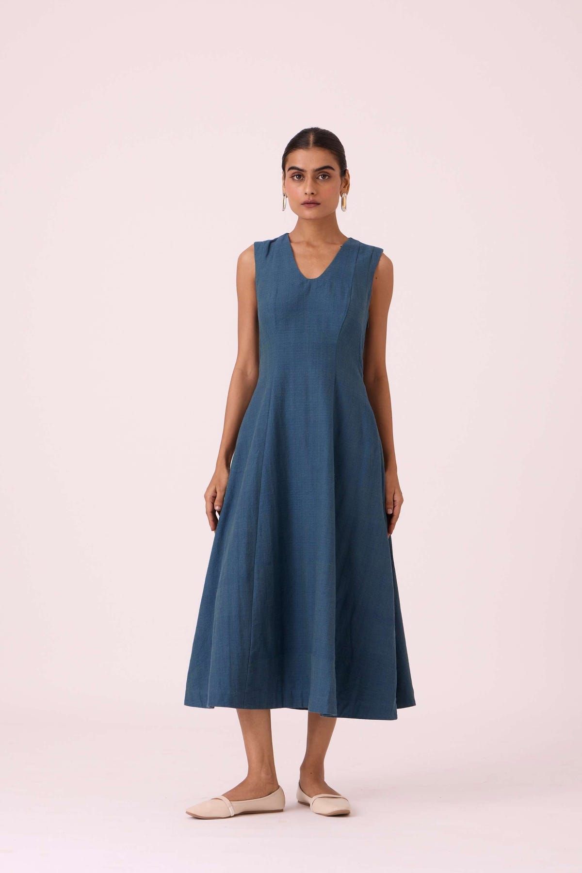 Emy Blue Handwoven Dress - image 5