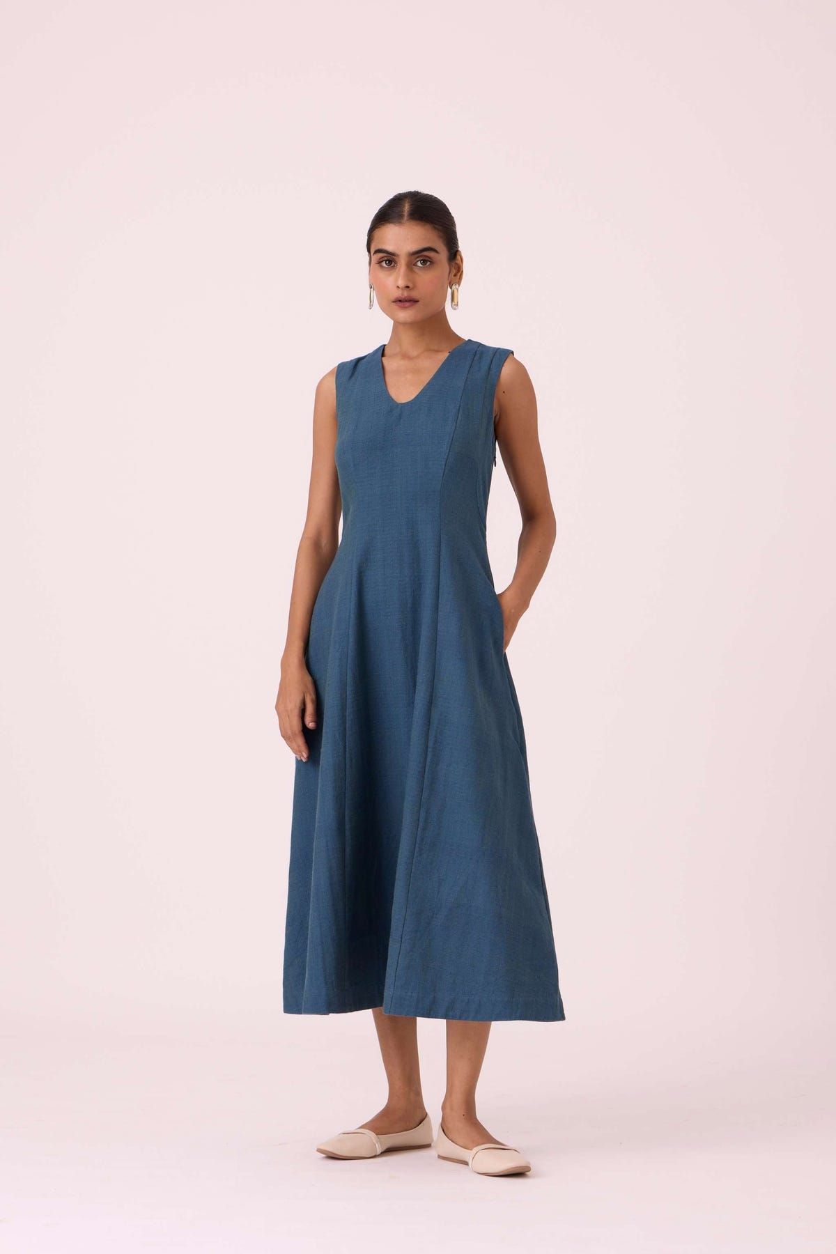 Emy Blue Handwoven Dress - image 6