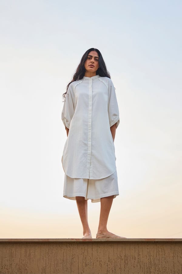 The Summer House — Braboune Handwoven White Co-Ord Set
