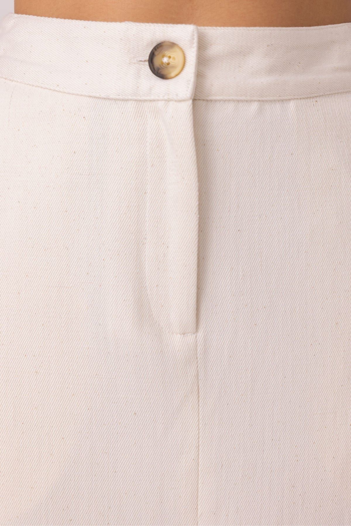 Roxanne Off White Handwoven Denim Skirt - image 5