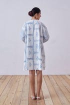 Dalip Blue Hand Printed Dress view 8