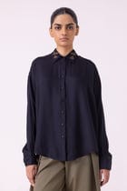 Norris Black Embroidered Shirt view 3