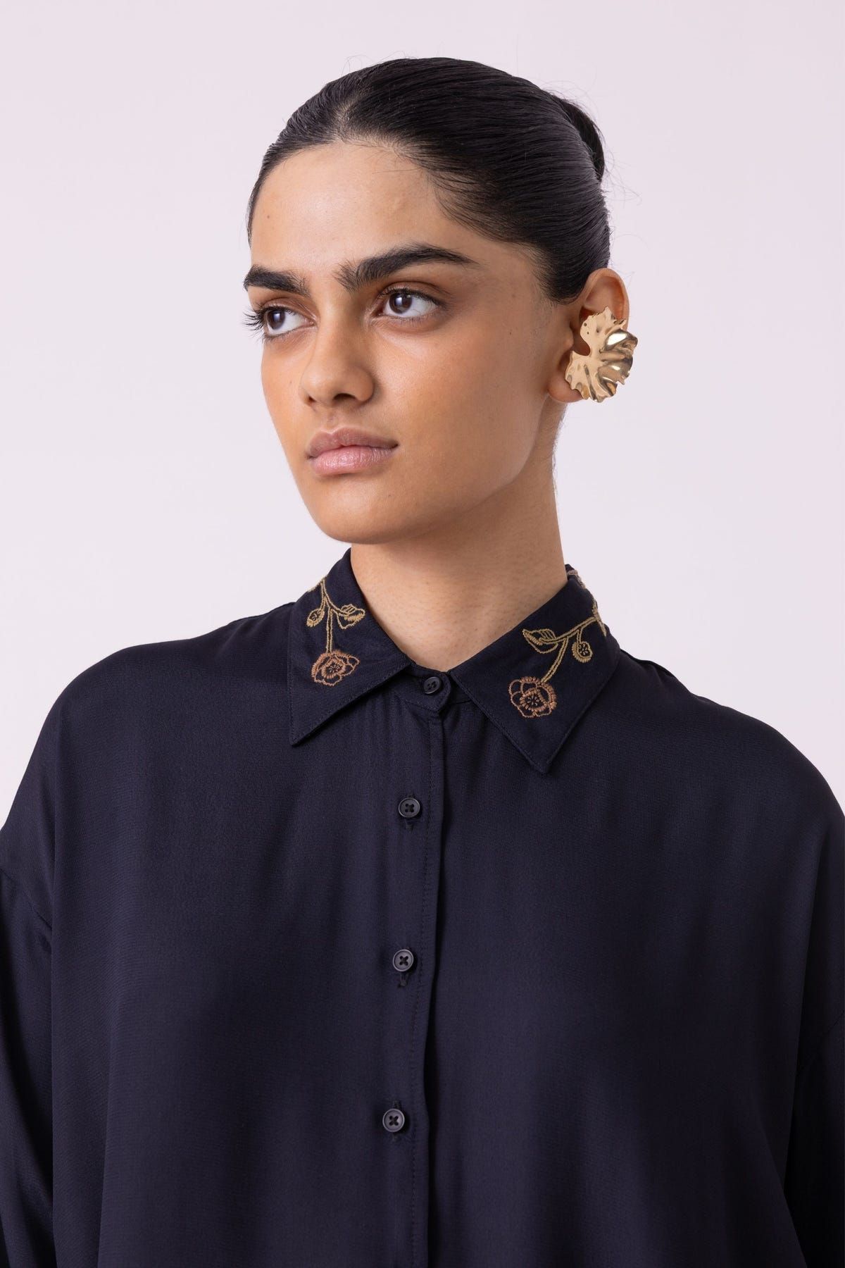 Norris Black Embroidered Shirt - image 5