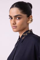 Norris Black Embroidered Shirt view 6