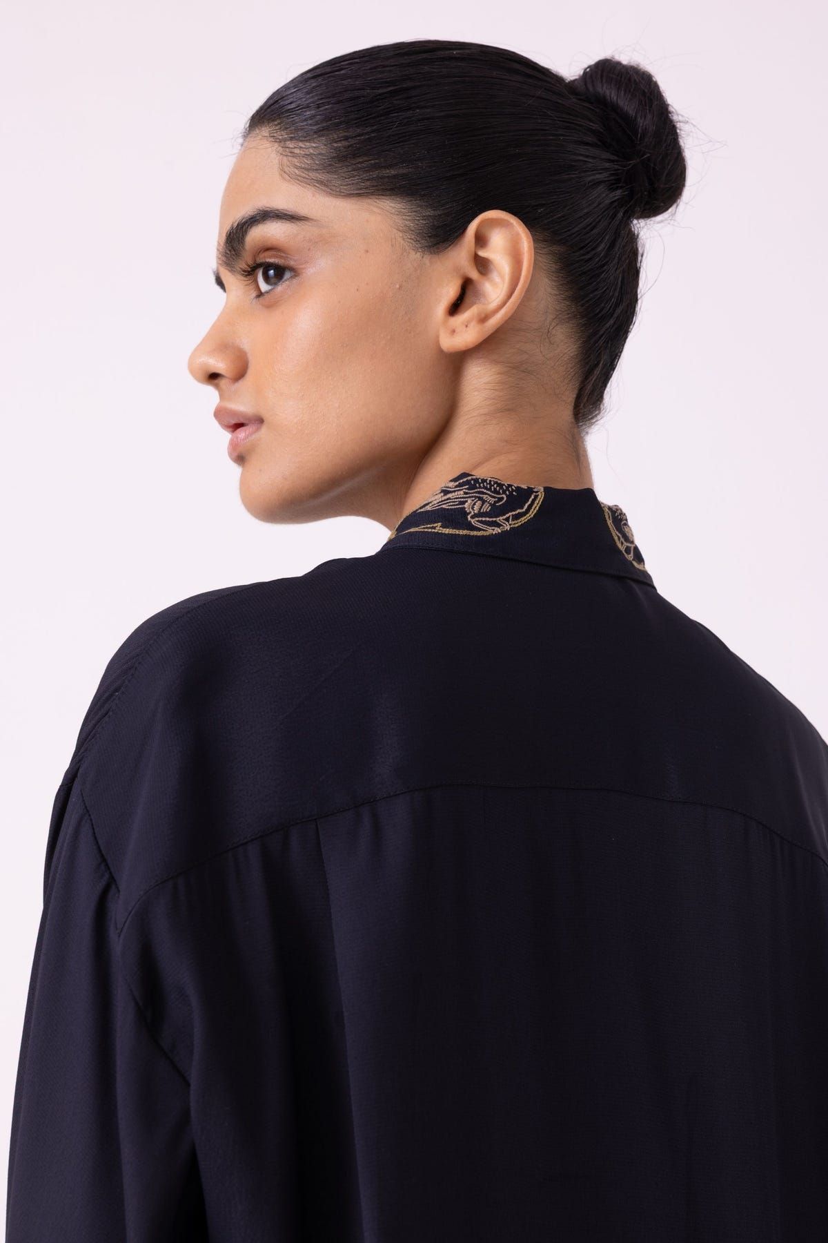 Norris Black Embroidered Shirt - image 9