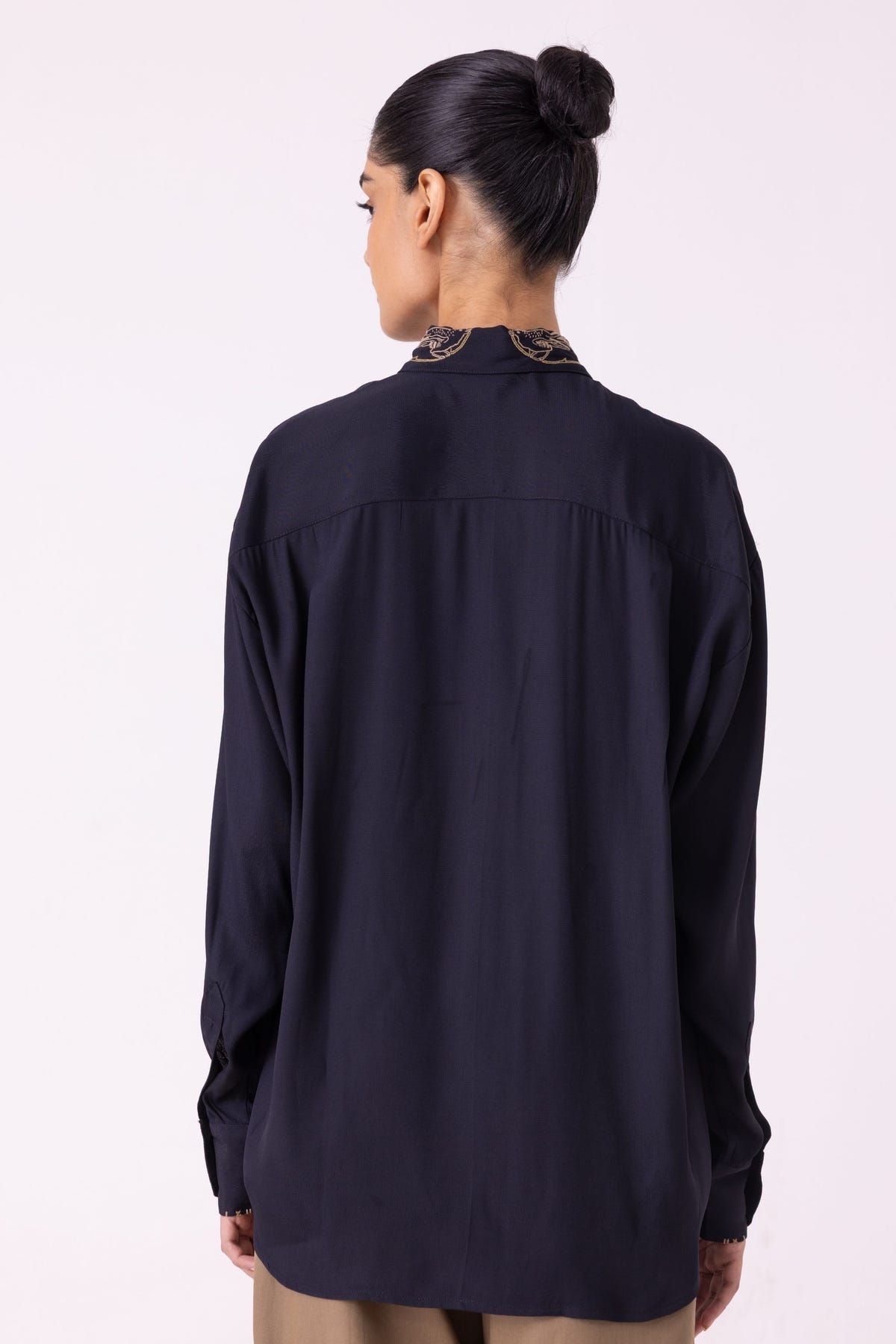 Norris Black Embroidered Shirt - image 10