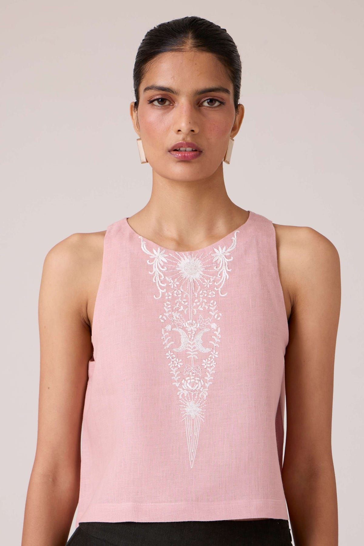 Evora Rose Embroidered Top - image 1