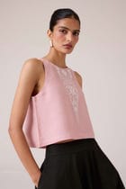 Evora Rose Embroidered Top view 7