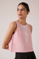 Evora Rose Embroidered Top view 9
