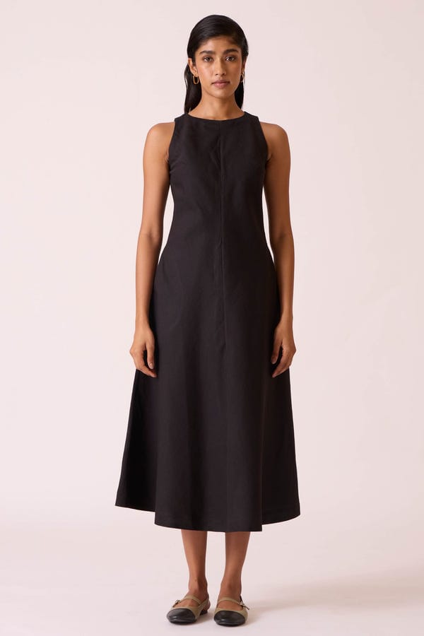 The Summer House — Naomi Black Linen Dress