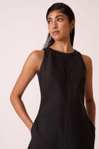 Naomi Black Linen Dress view 4
