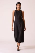 Naomi Black Linen Dress view 8