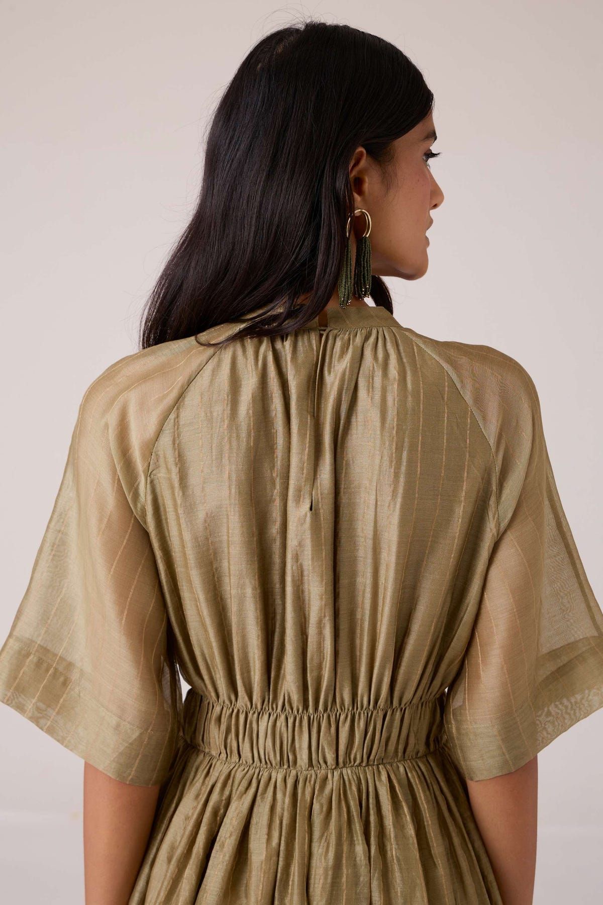 Arha Olive Handwoven Dress - image 12