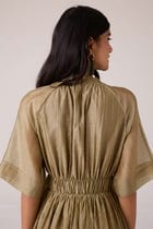 Arha Olive Handwoven Dress view 12