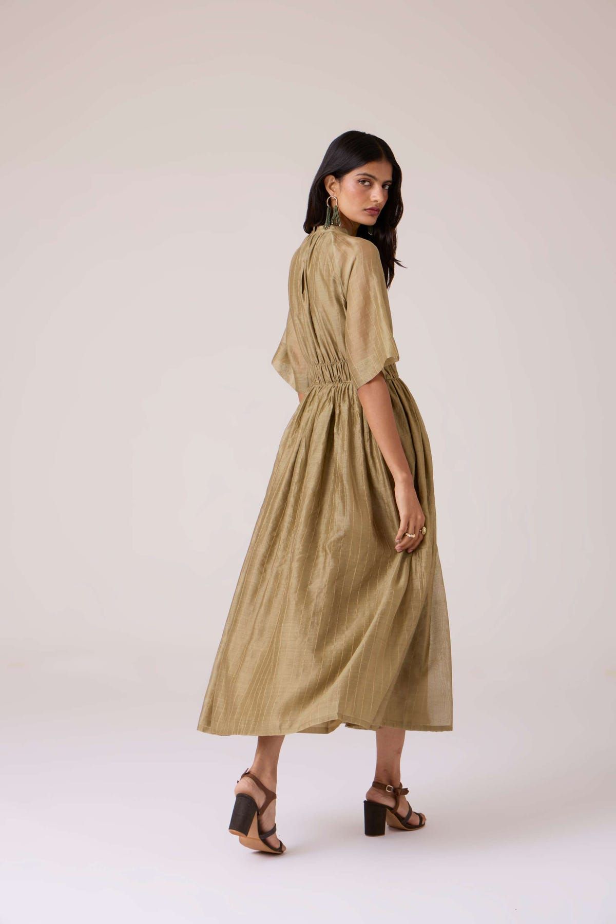 Arha Olive Handwoven Dress - image 13