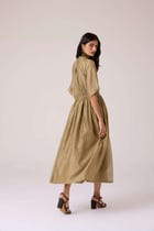 Arha Olive Handwoven Dress view 13