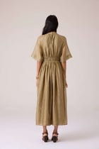 Arha Olive Handwoven Dress view 14