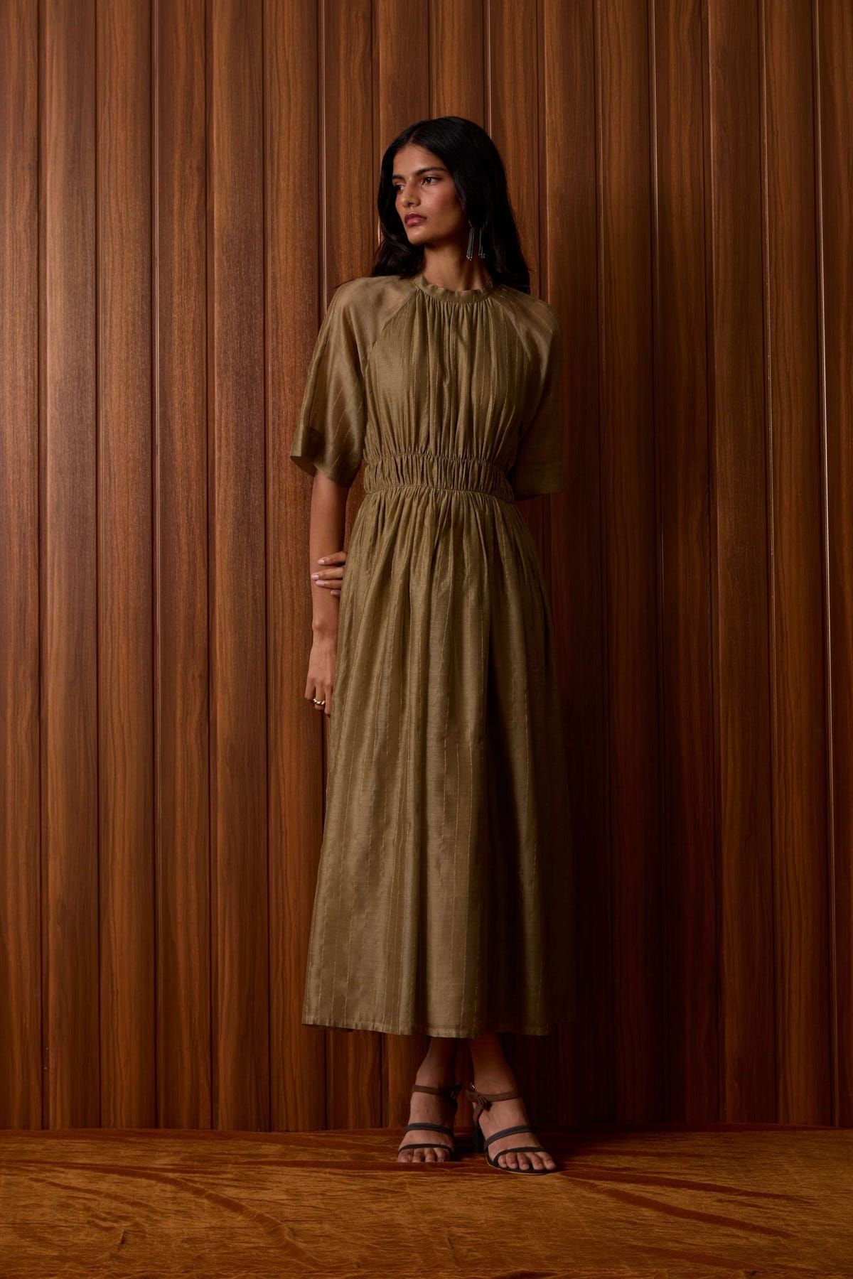 Arha Olive Handwoven Dress - image 16