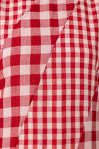 Waltz Red Checkered Handwoven Dress view 6