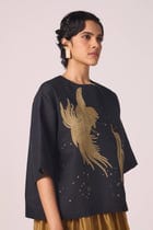 Roma Embroidered Handwoven Top view 3