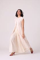 Vesna Red Stripe Maxi Dress view 1