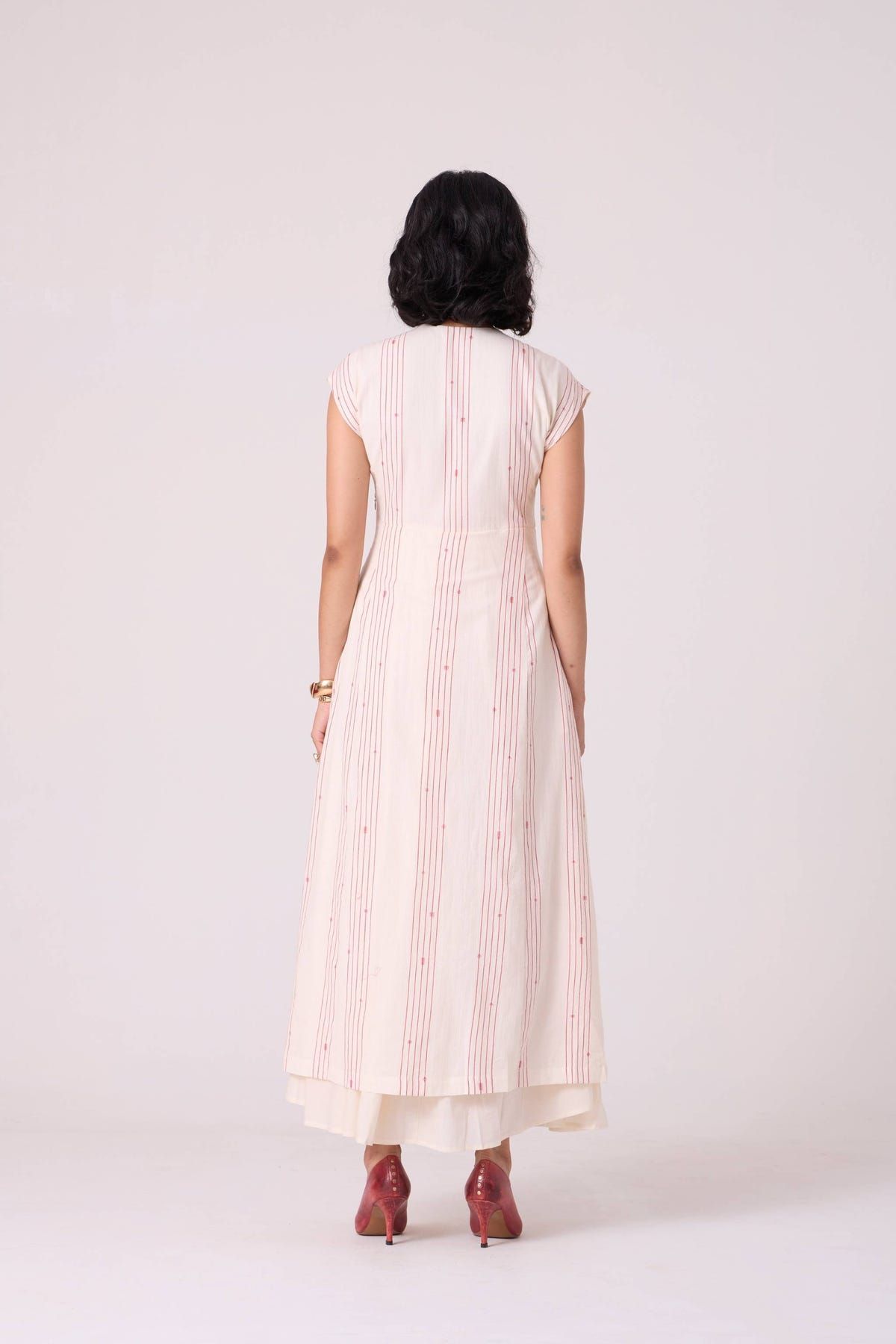 Vesna Red Stripe Maxi Dress - image 11